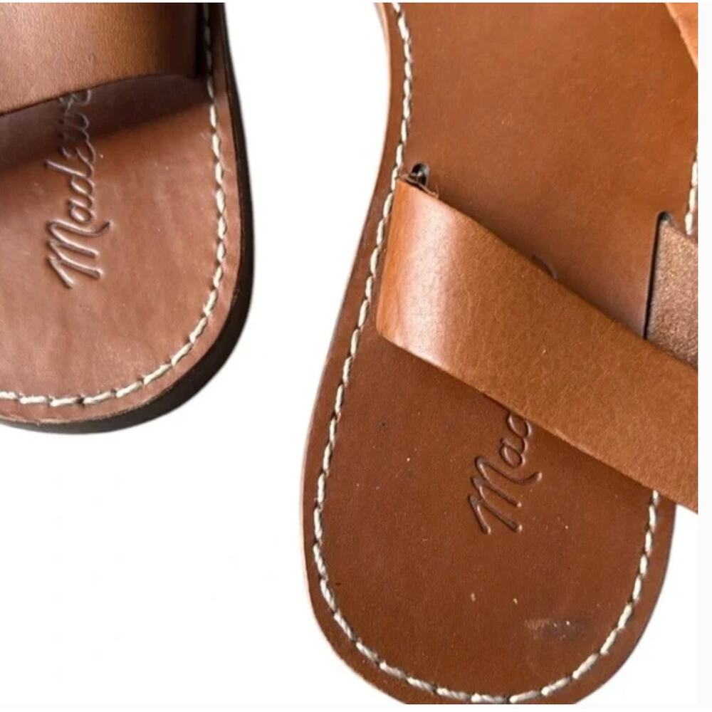 Madewell The Boardwalk Ankle Strap Flat Sandals Sz 9 - Picture 2 of 3